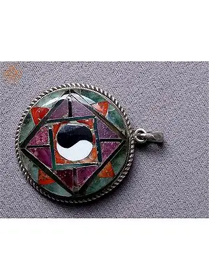 Silver Yin-Yang Mandala Pendant