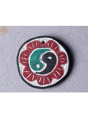 Yin and Yang Inside Flower | Stone | From Nepal