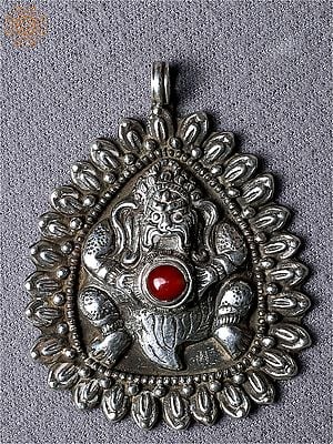 Silver Earth Holding Pendant