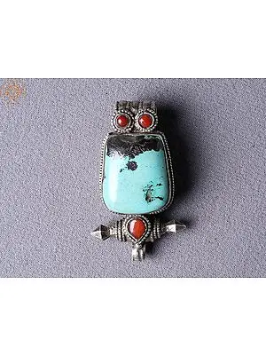 Silver Tibetan Ghau Pendant from Nepal
