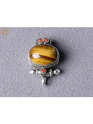 Tiger Eye Silver Pendant from Nepal
