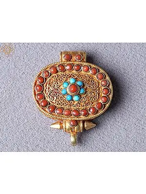 Multiple Stone Ghau Pendant Silver Gold Plated