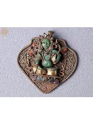 Green Tara Pendant Silver Gold Plated