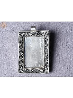 Silver Frame Pendant | Double Sided