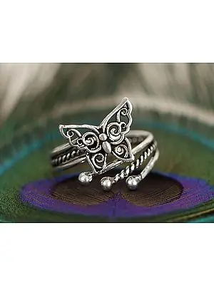 Adjustable Butterfly Ring | Sterling Silver Rings