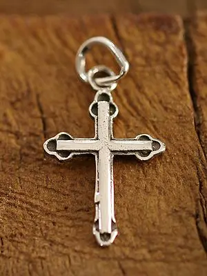 Slim Fleur De Lis Cross | Sterling Silver Pendant