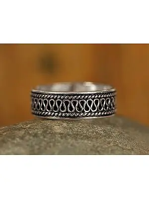 Vertical Open Patterned Ring | Sterling Silver Rings