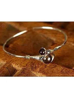 Flower Branch White Pearl Open Bracelet | Sterling Silver Bracelet