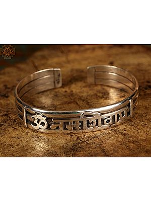 Triple-Layered Om Namah Shivay | Sterling Silver Bracelet