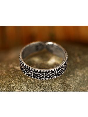 Engraved Daimond Pattern | Sterling Silver Rings