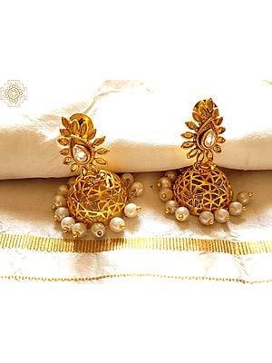 Modern Gold Plated Earrings