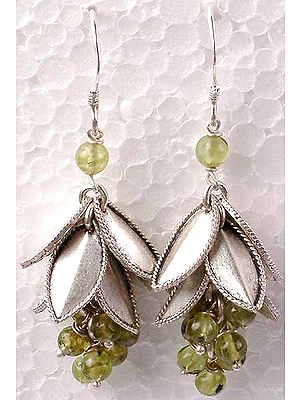 Peridot Bunch Under Sterling Leaves