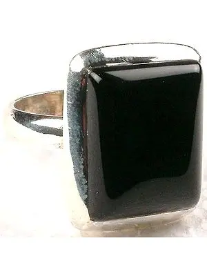 Rectangular Black Onyx Ring
