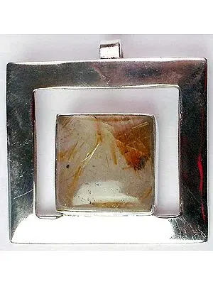 Rectangular Rutile Pendant