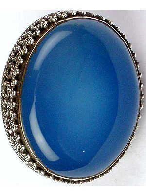 Ring of Blue Chalcedony