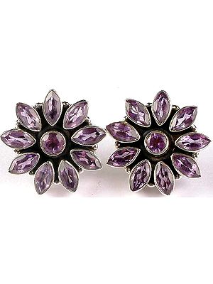 Amethyst Post Earrings