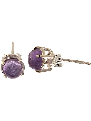 Amethyst Post Earrings