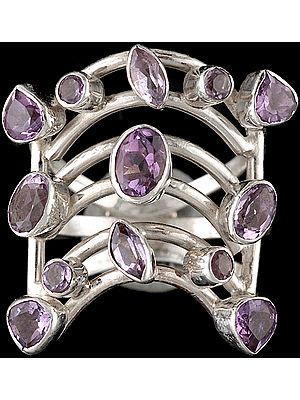 Faceted Amethyst Ring