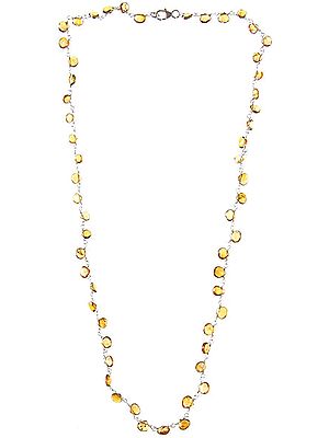 Faceted Beer Lemon Topaz Chain