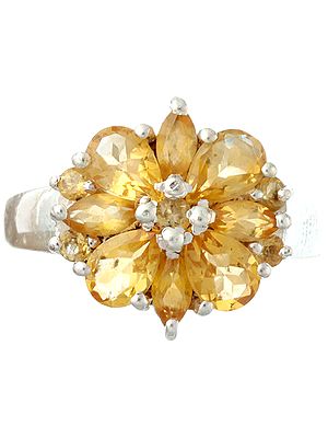 Faceted Citrine Ring