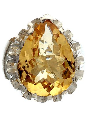 Faceted Citrine Ring