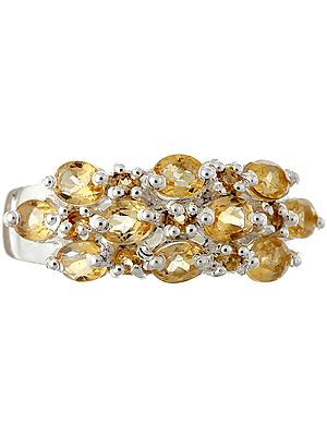 Faceted Citrine Ring