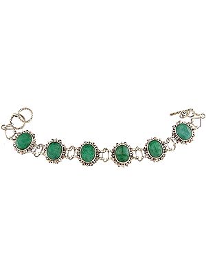 Faceted Emerald Bracelet