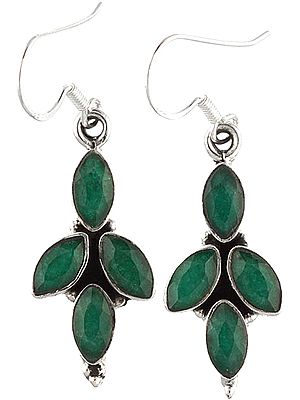 Faceted Emerald Earrings