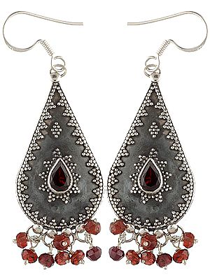 Faceted Garnet Earrings