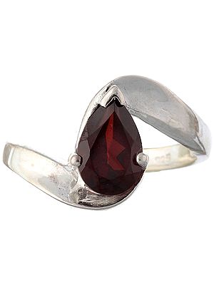 Faceted Garnet Ring