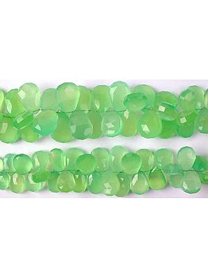 Faceted Green Chalcedony Briolette
