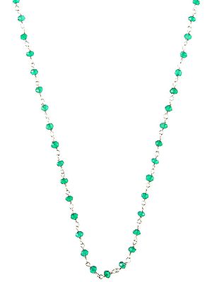 Faceted Green Onyx Beaded Chain to Hang Your Pendant On