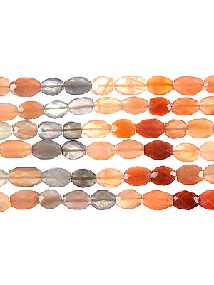 Faceted Multi-color Moonstone Ovals