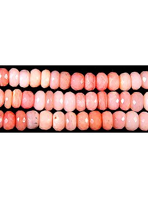 Faceted Pink Opal Rondells