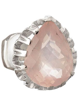 Faceted Rose Quartz Ring