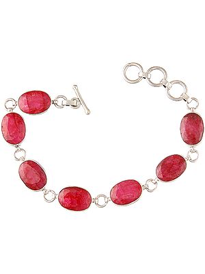 Faceted Ruby Bracelet