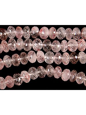 Faceted Rutilated Quartz Rondells