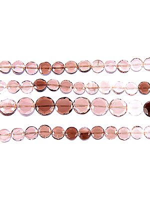 Faceted Smoky Quartz Coins