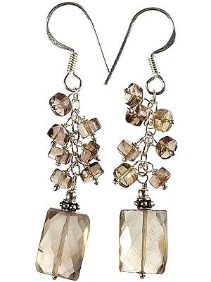 Faceted Smoky Quartz Earrings