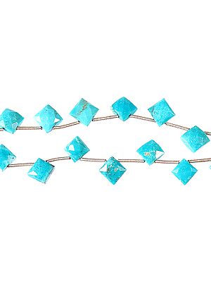 Faceted Turquoise Rhombuses