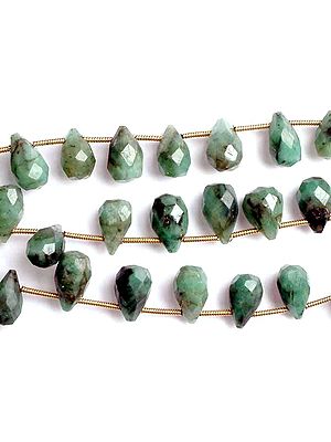 Faceted Emerald Drops