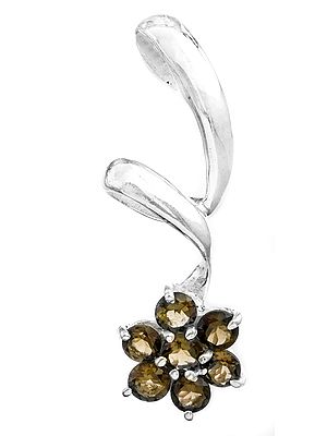 Flower Pendant with Faceted Gems | Peridot Pendants