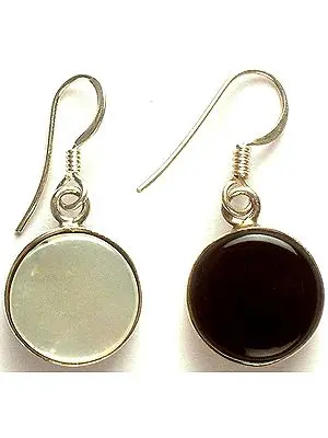 Shell and Black Onyx Double Sided Earrings