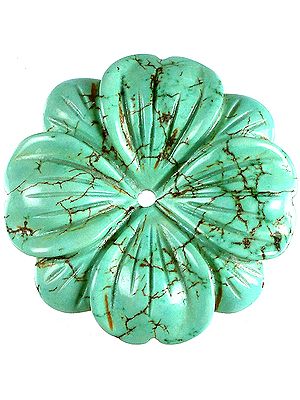 Carved Turquoise Flower (Price Per Piece)
