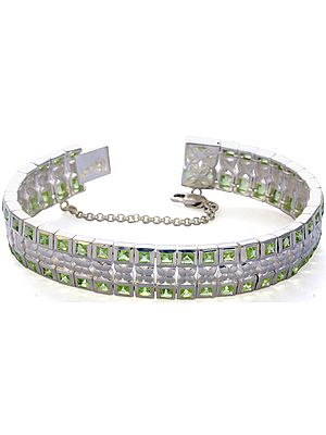 Faceted Peridot Bracelet