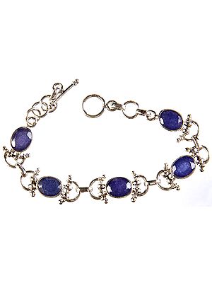 Faceted Lapis Lazuli Bracelet