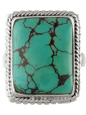 Spider's Web Turquoise Ring