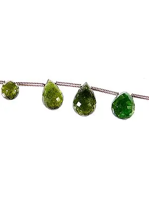 Faceted Green Tourmaline Drops