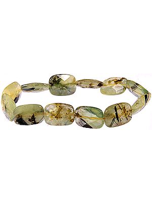 Faceted Prehnite Stretch Bracelet