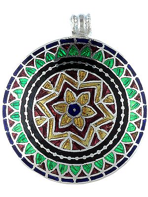 Sterling Meenakari Pendant
